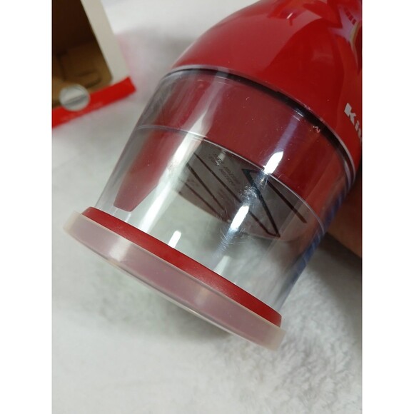 Kitchen Aid Red Manual Hand Food Chopper Push Down Salsa Onion Vegetable - Picture 6 of 6